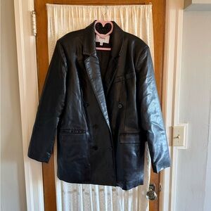 Pistola Vegan Leather Blazer